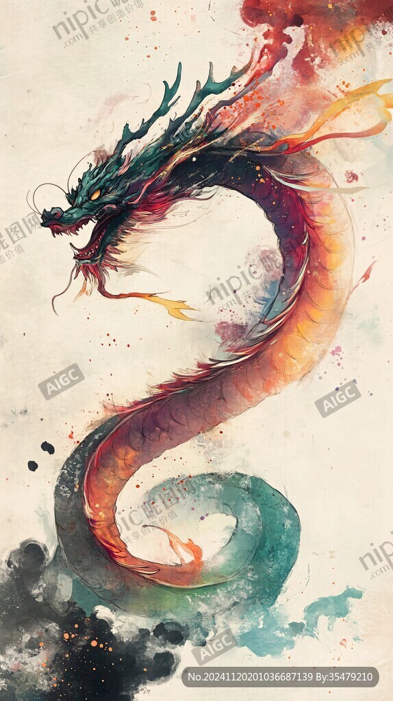 古风龙插画