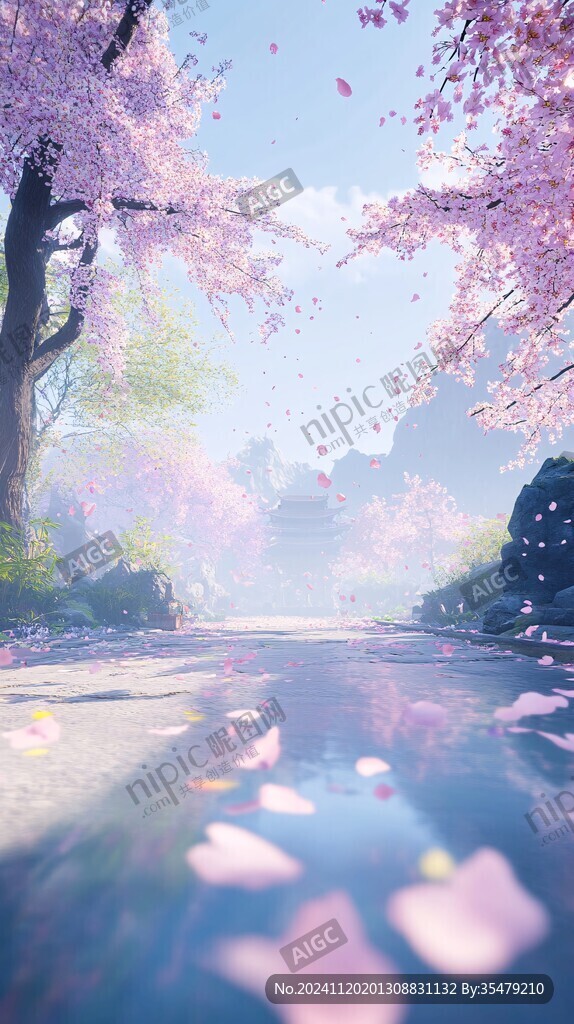 古风场景春暖花开