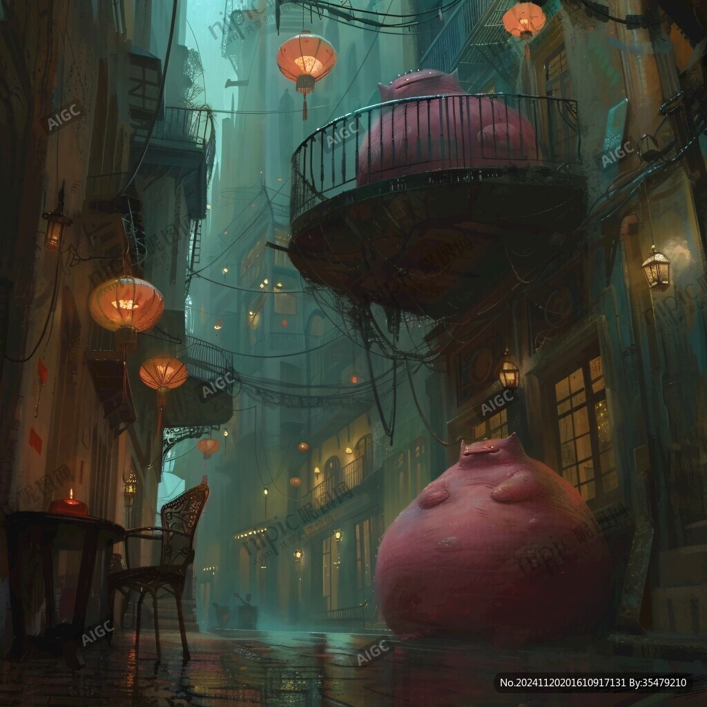 奇幻粉色建筑物