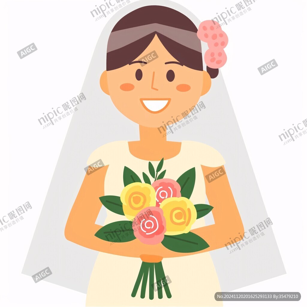 捧花的新娘