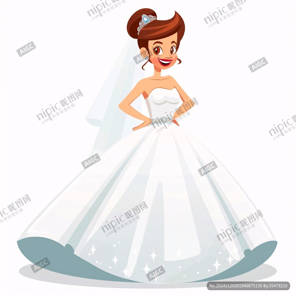 卡通婚纱人物卡通婚饰