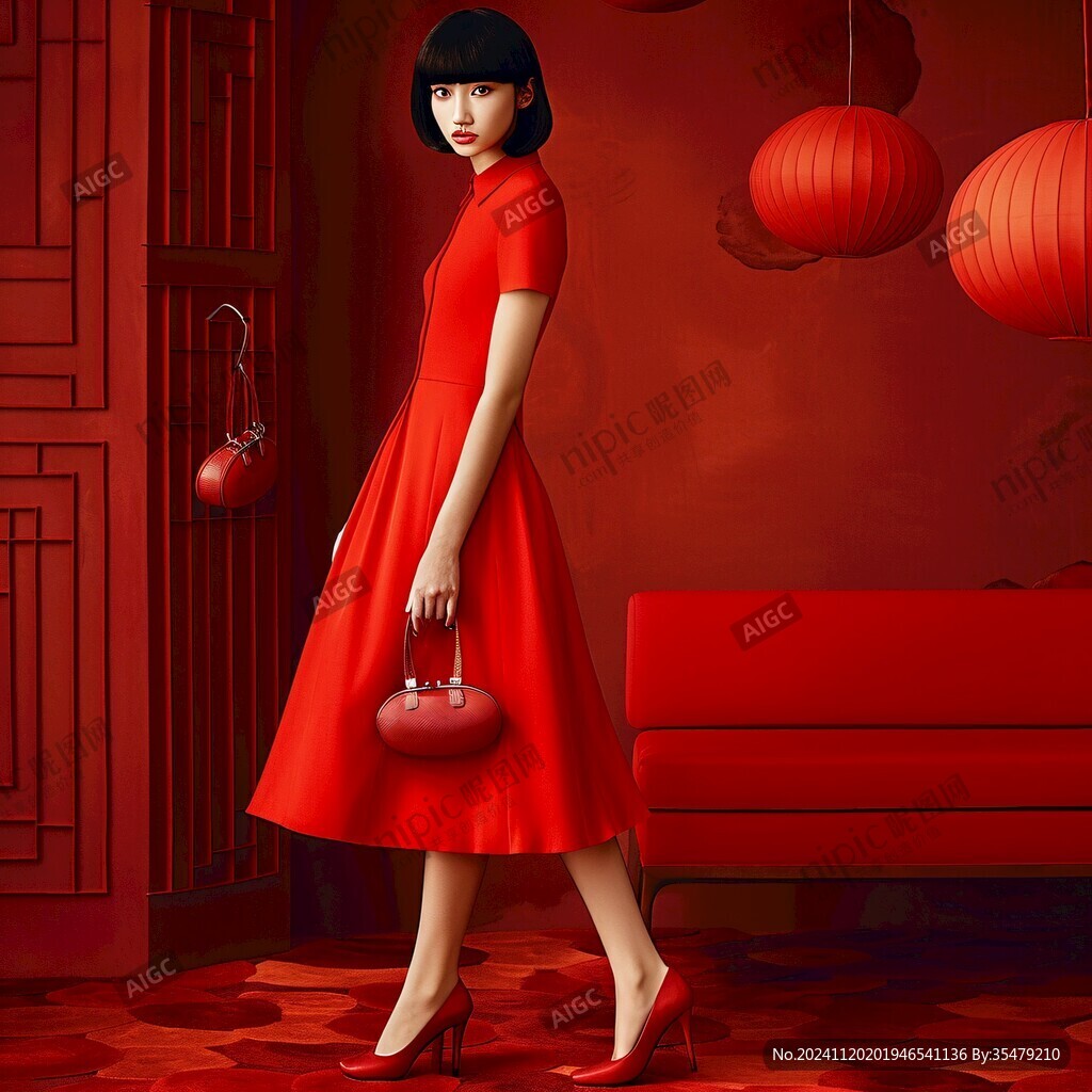 红色个人个性典雅