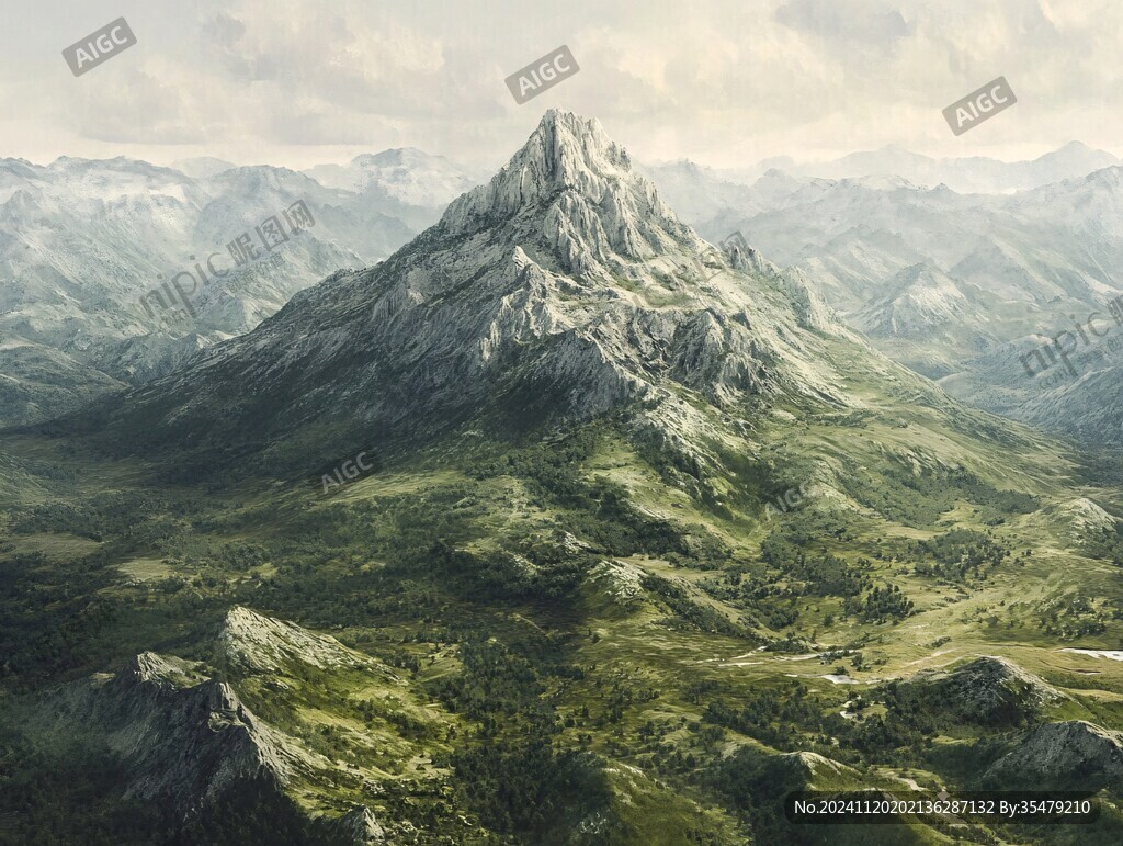 现实山景画