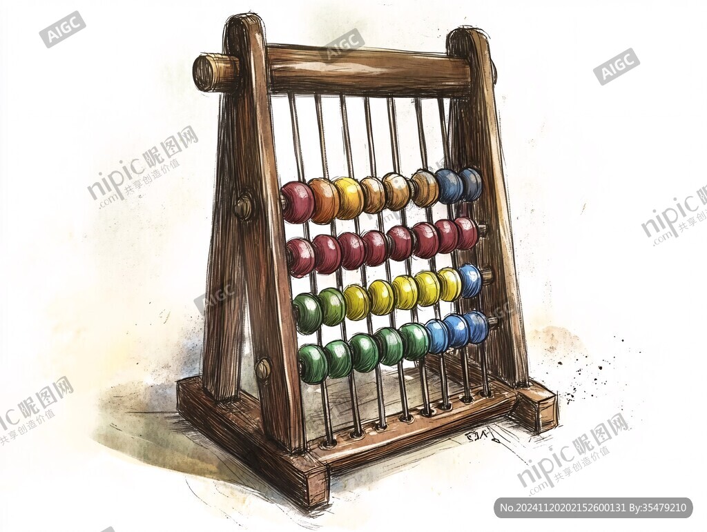 算盘插画