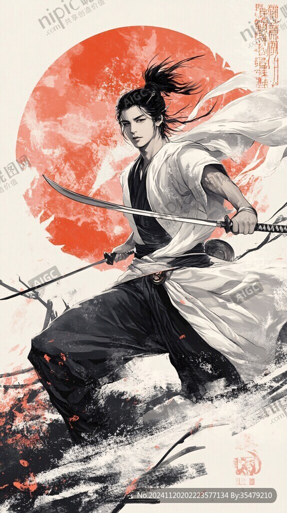武侠封面插画
