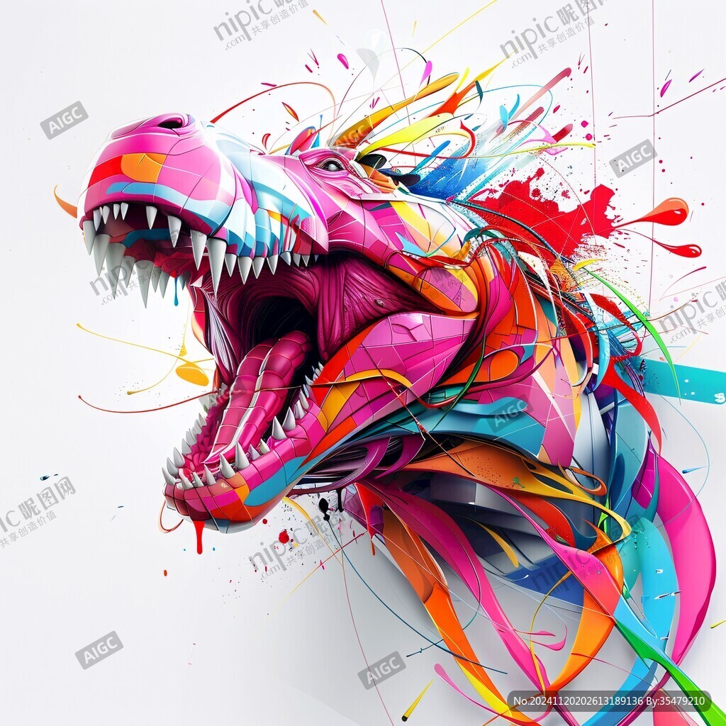 创意插画恐龙素材