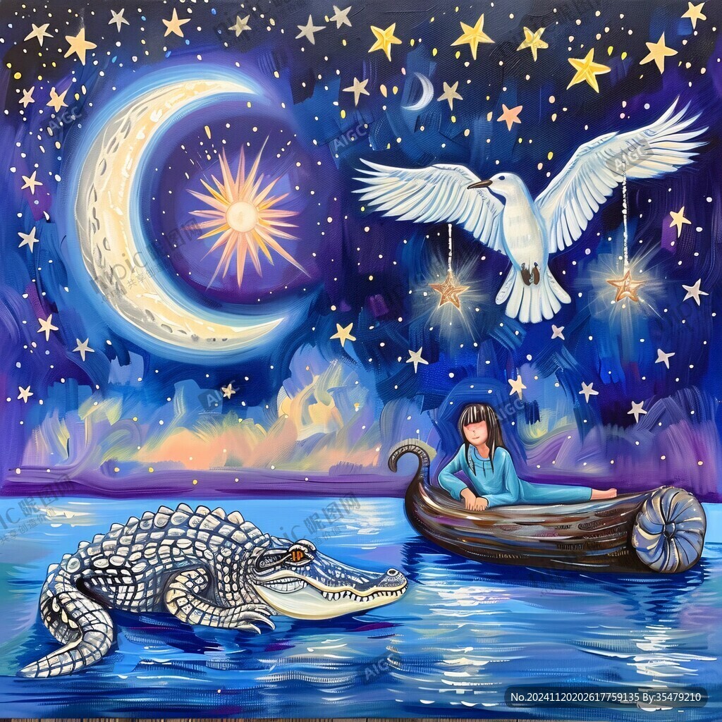 星月河幻想插画