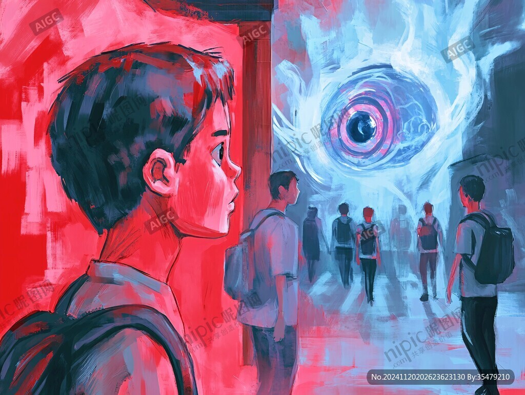 手绘追光的少年