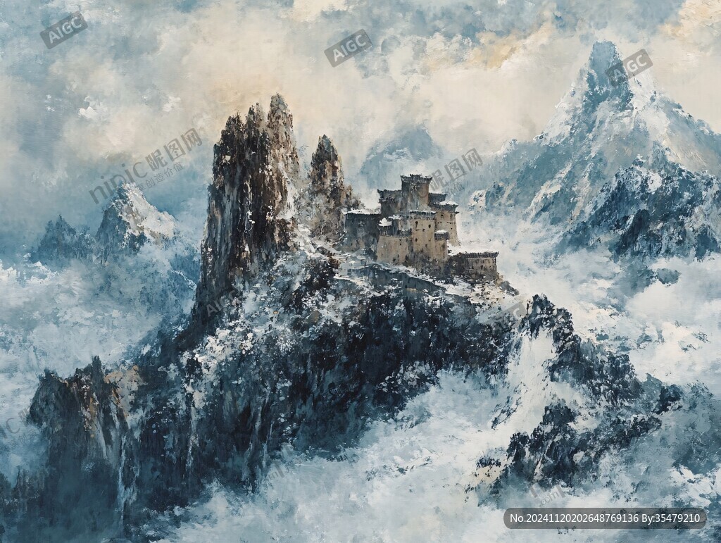 雪峰油画