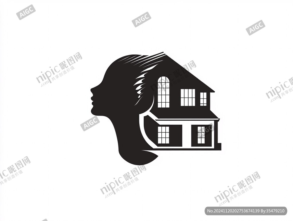 发型屋logo设计