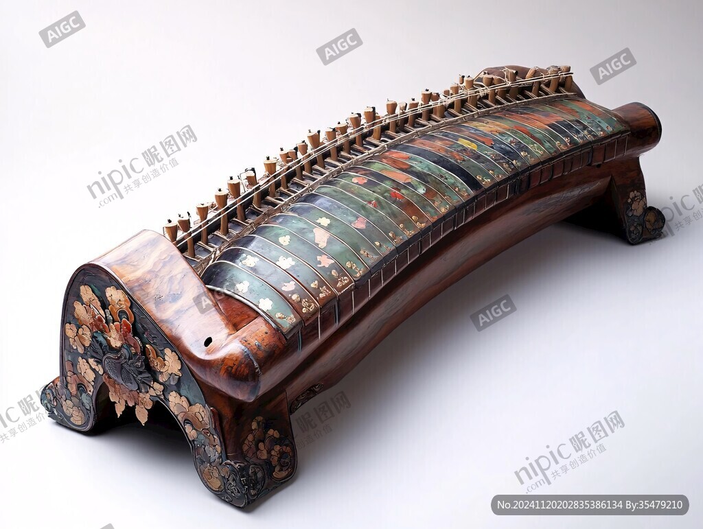 彩绘木刻长鼓