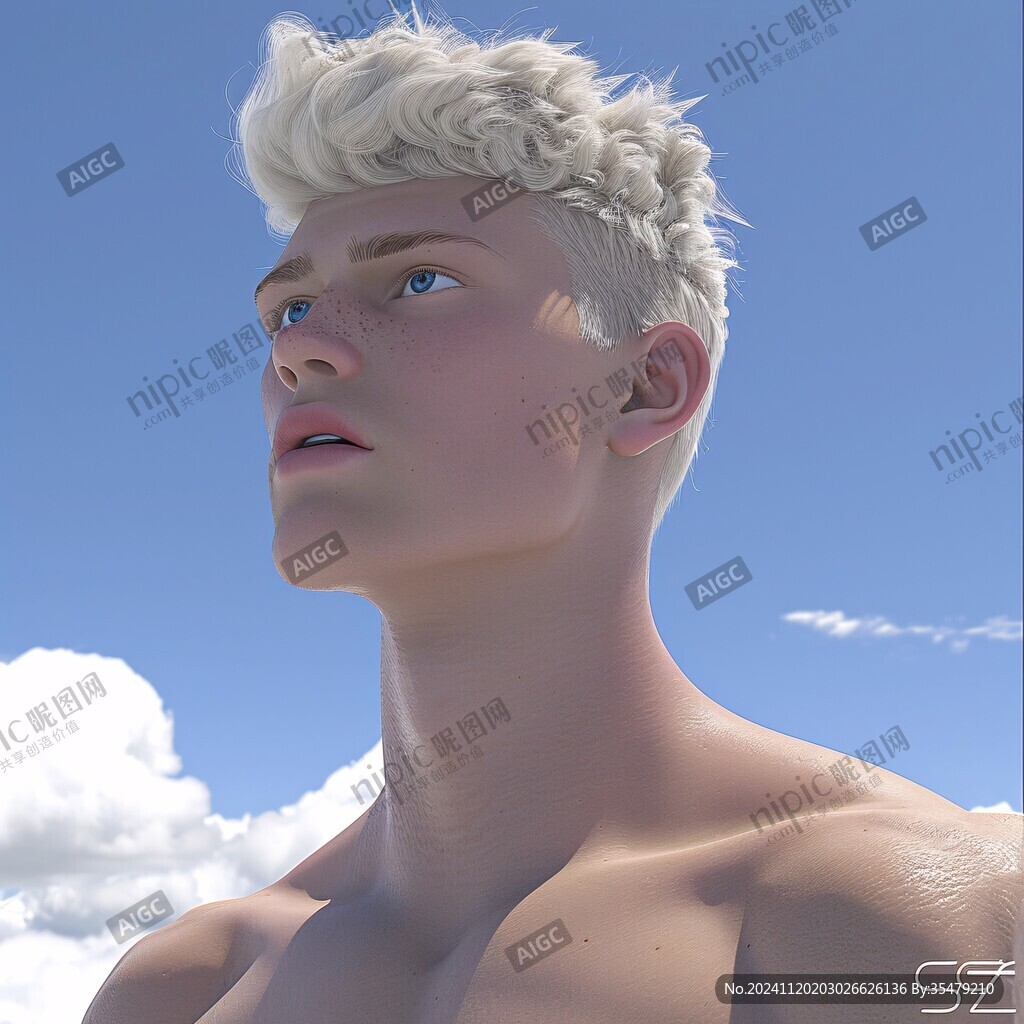 3d效果男孩