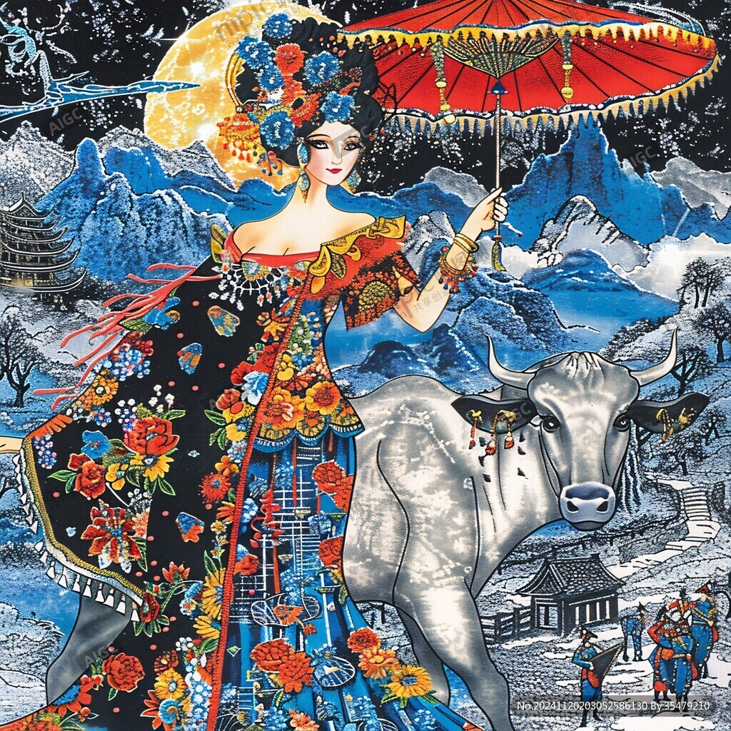 牦牛包装插画