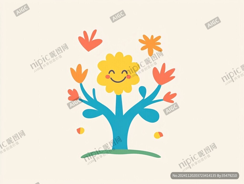 小花花卡通标志