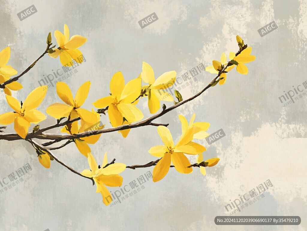 迎春花插画