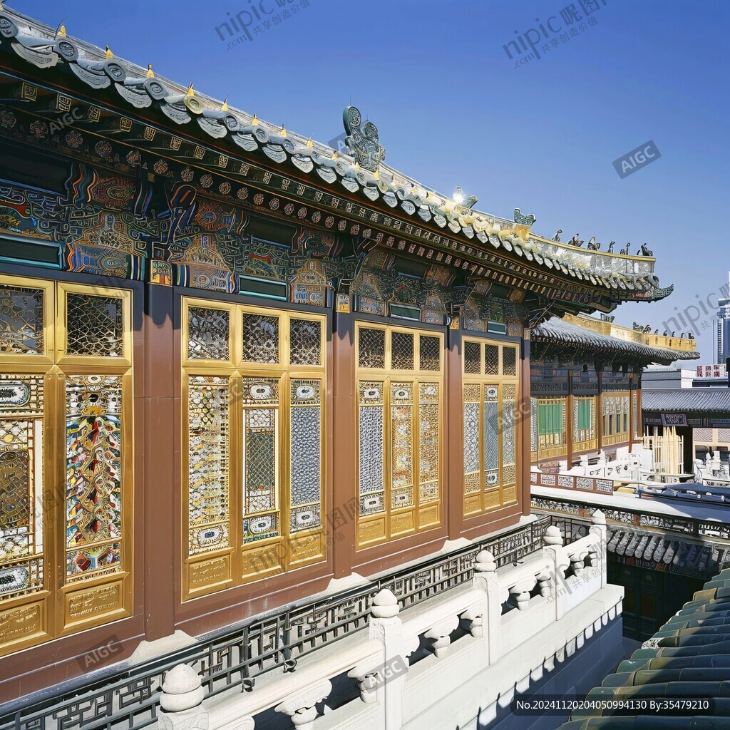琉璃瓦建筑皇宫建筑
