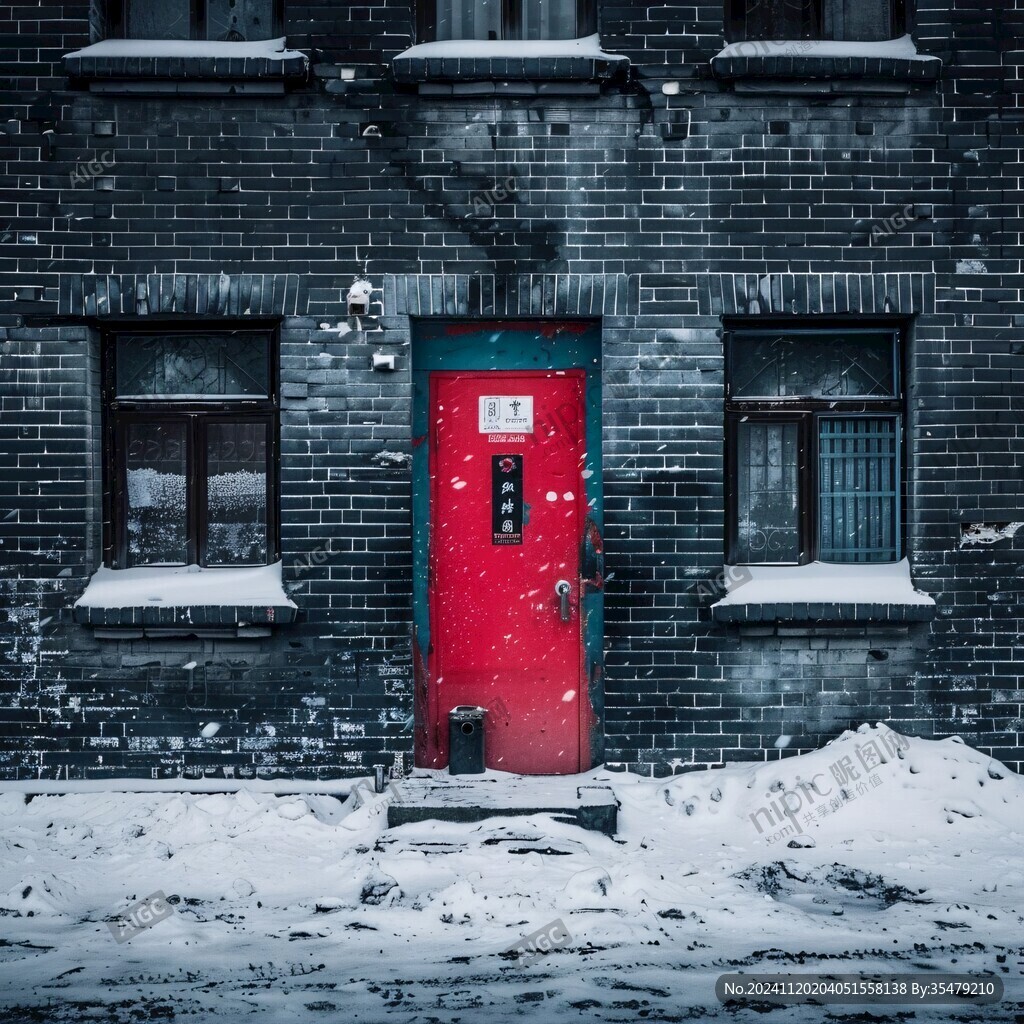 红漆街门