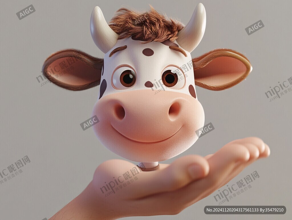3d卡通牛