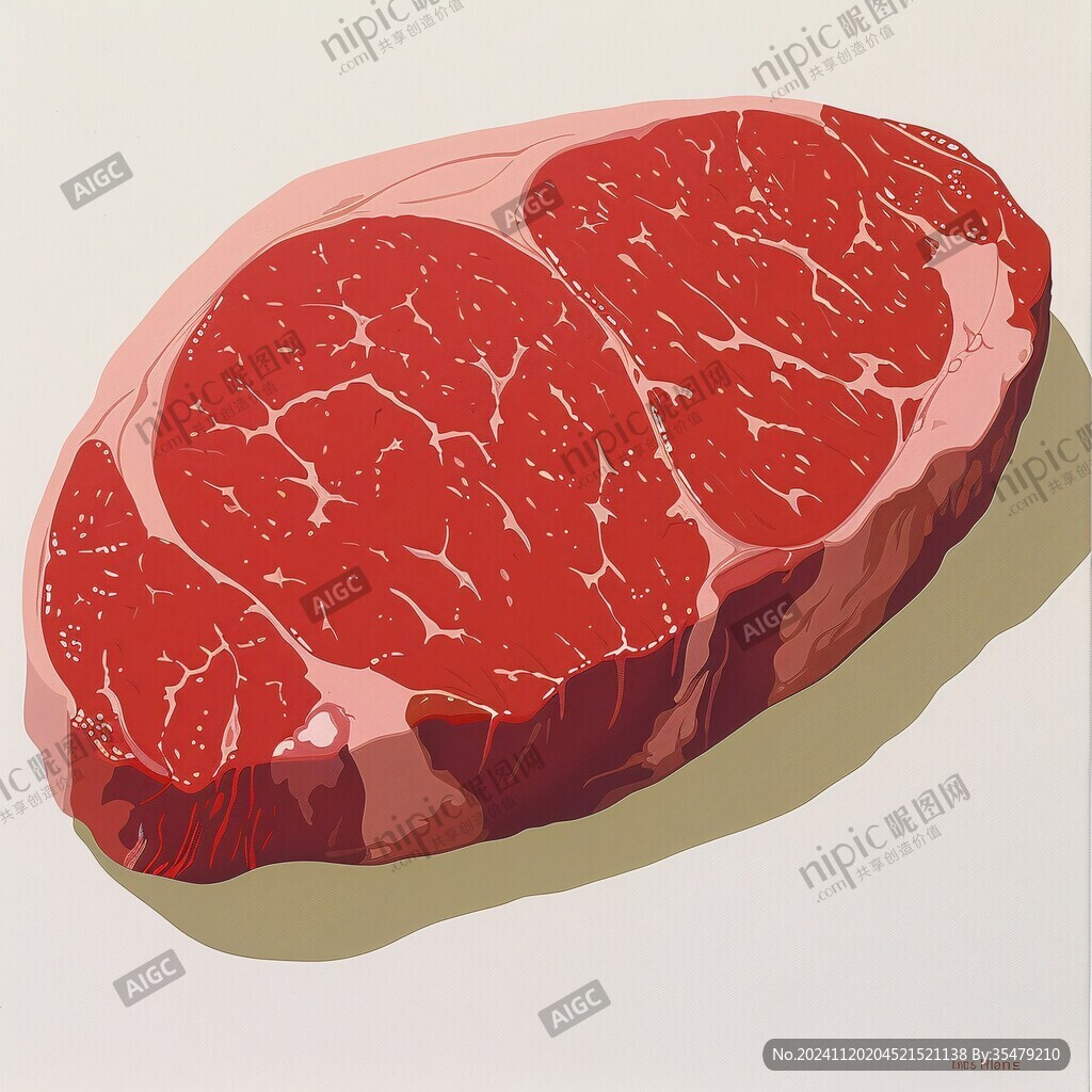 生牛肉插画