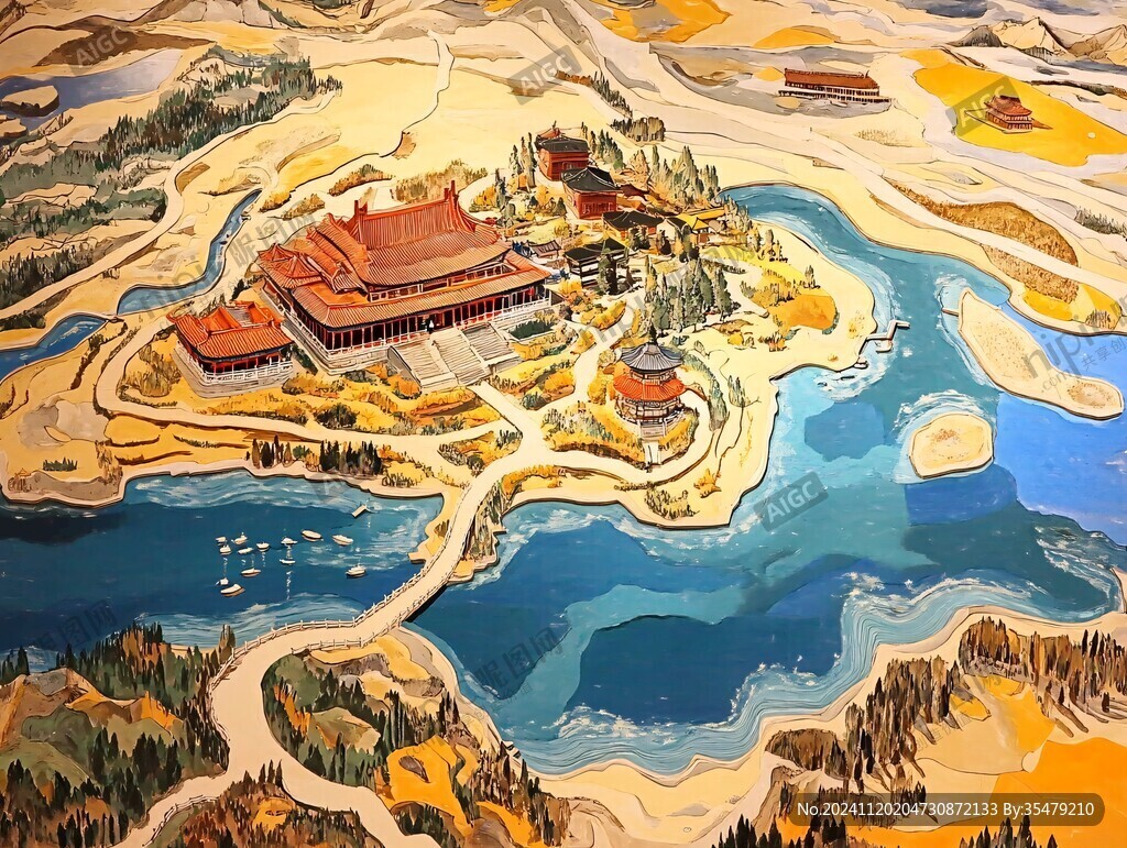 古代筑塘模型