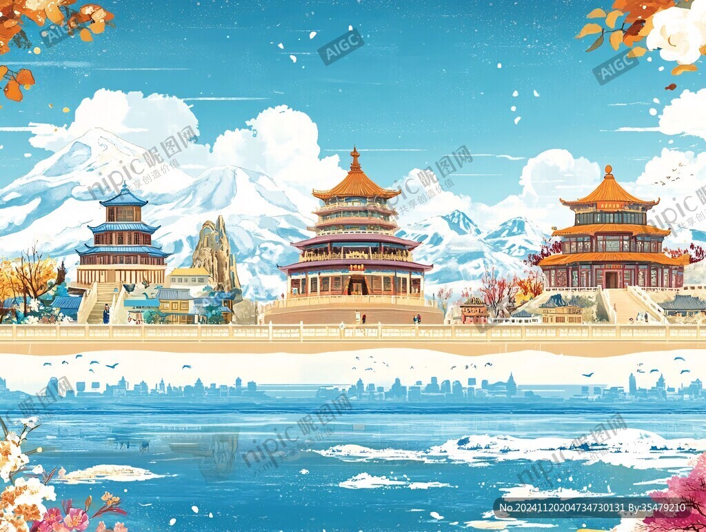 崇安阁插画