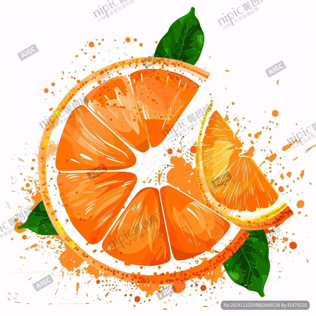 冰糖橙插画