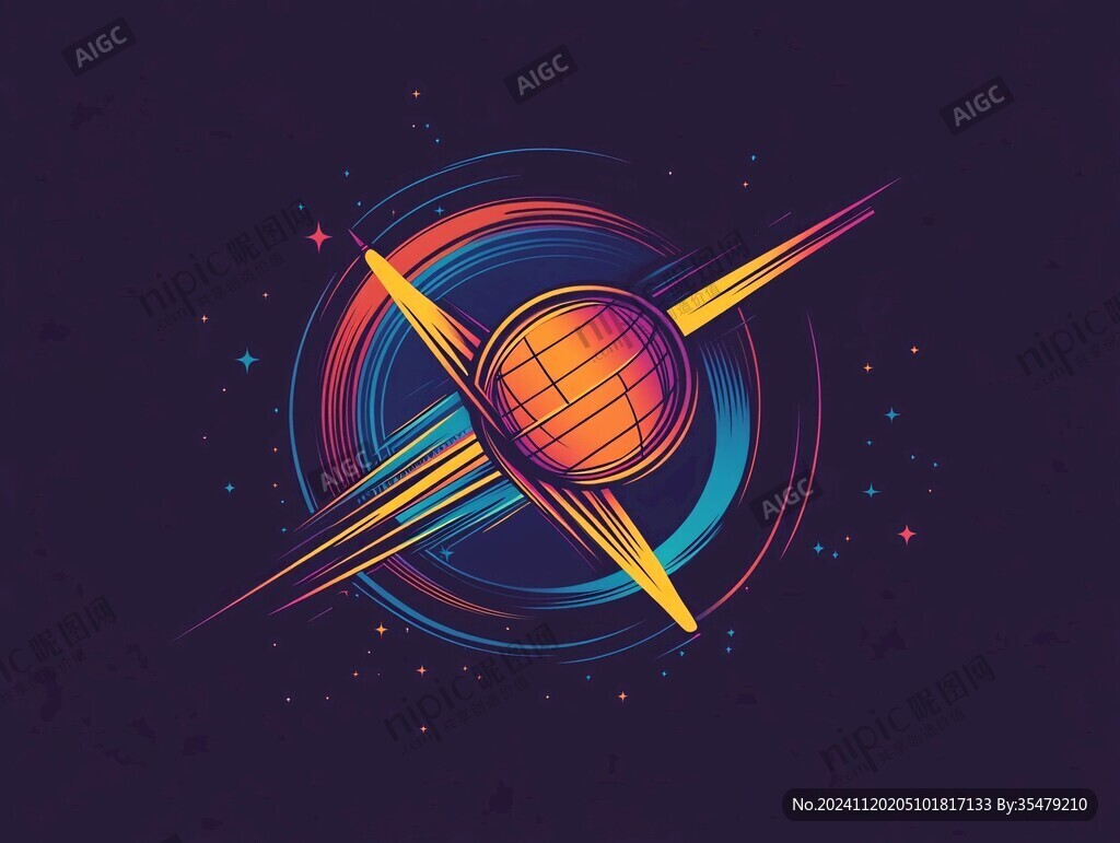 创意彩色缤纷宇宙插画