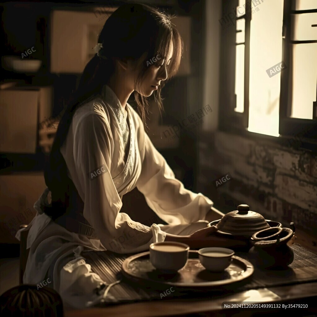 古装美女茶艺师