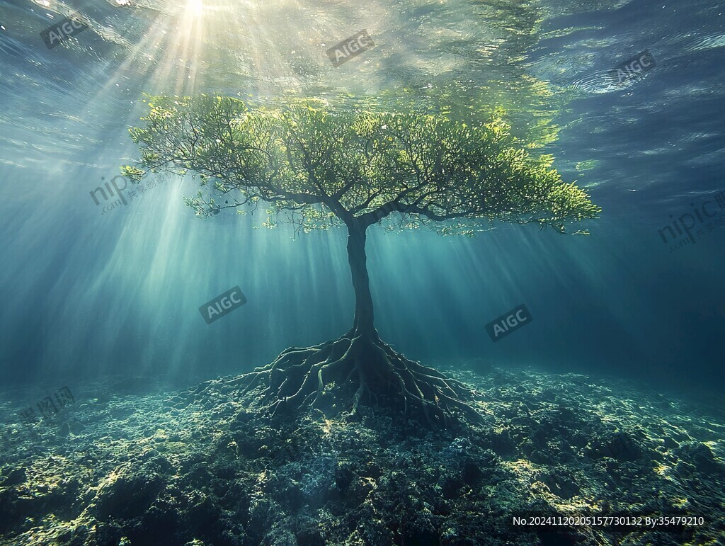 水下的树木