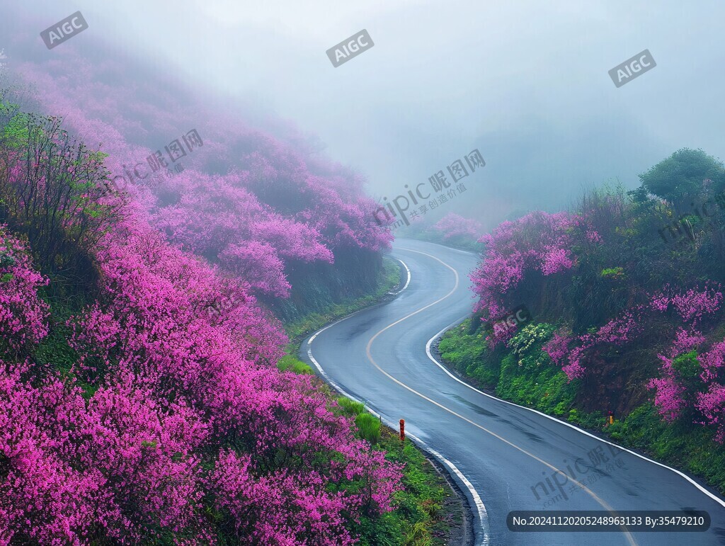 山路桃花