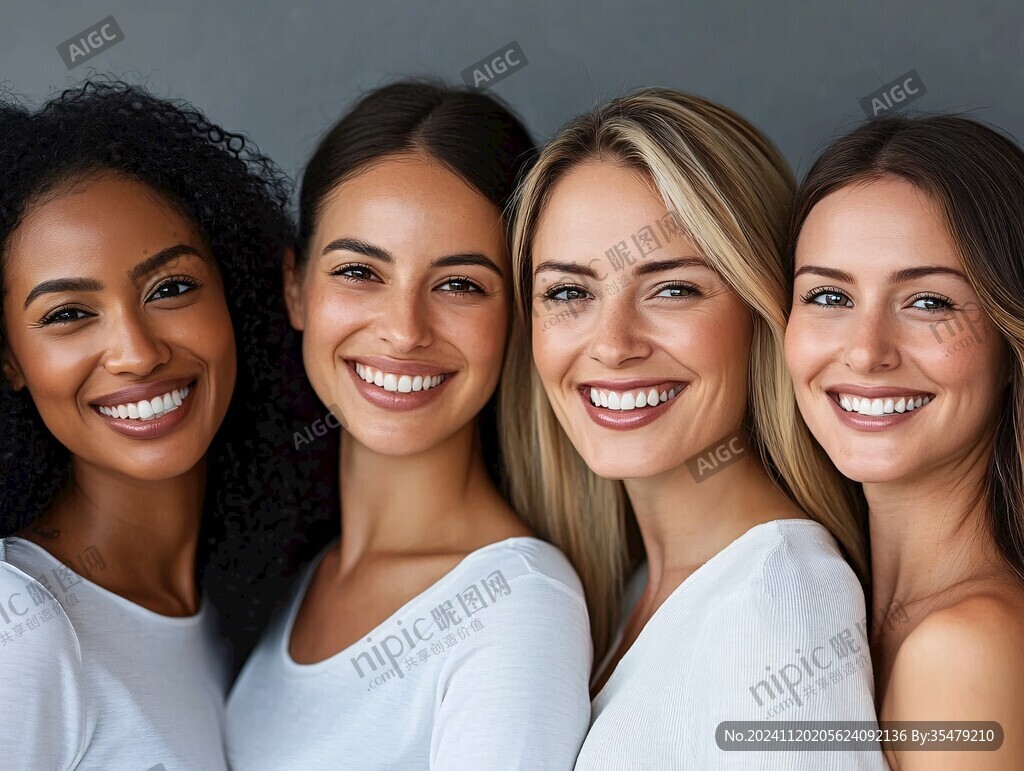 不同肤色女性