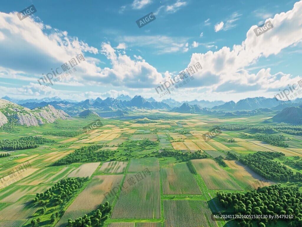 现代化农田场景