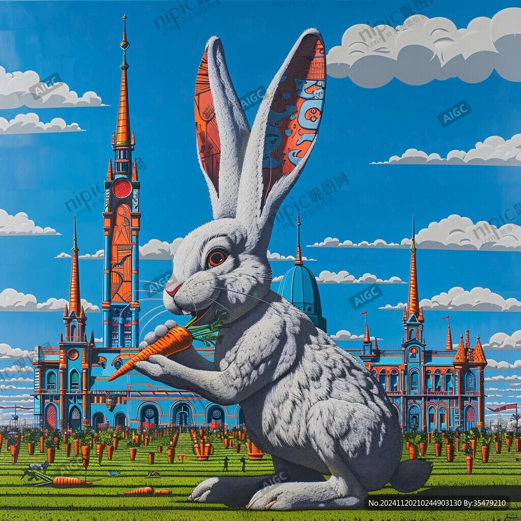 大展宏兔插画