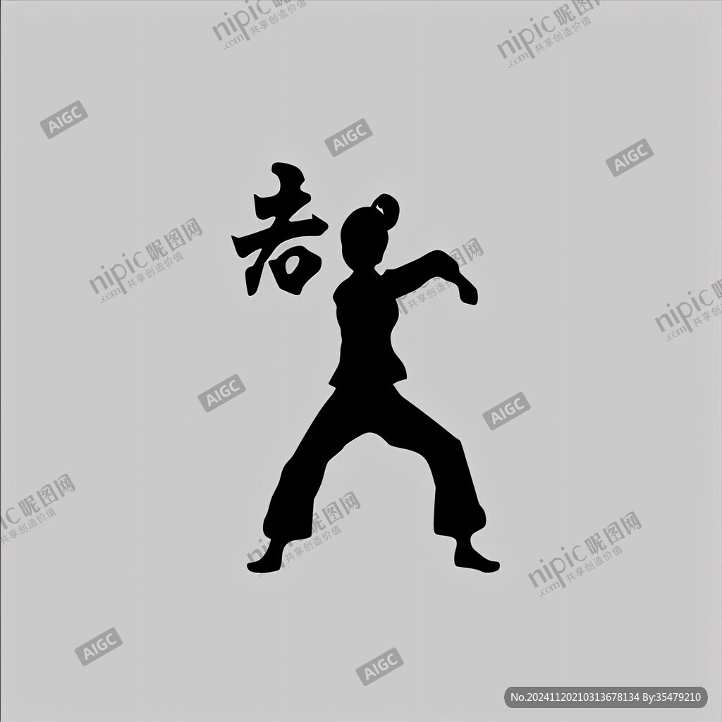 武术动作logo