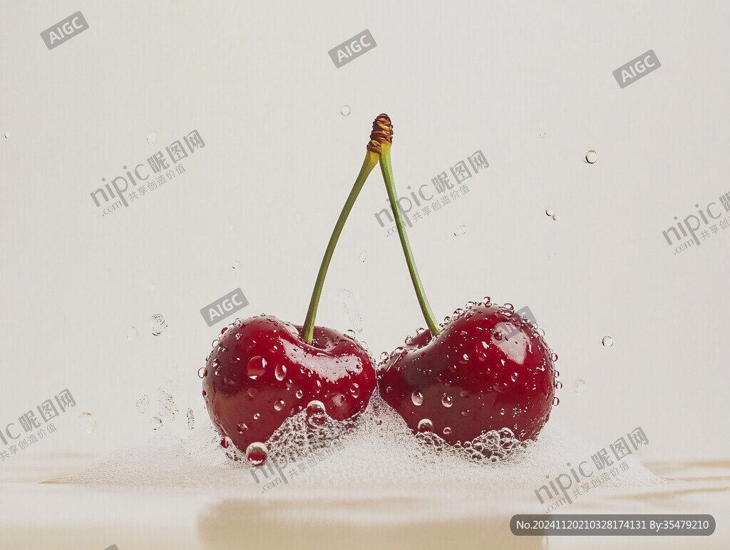 樱桃水珠新鲜樱桃