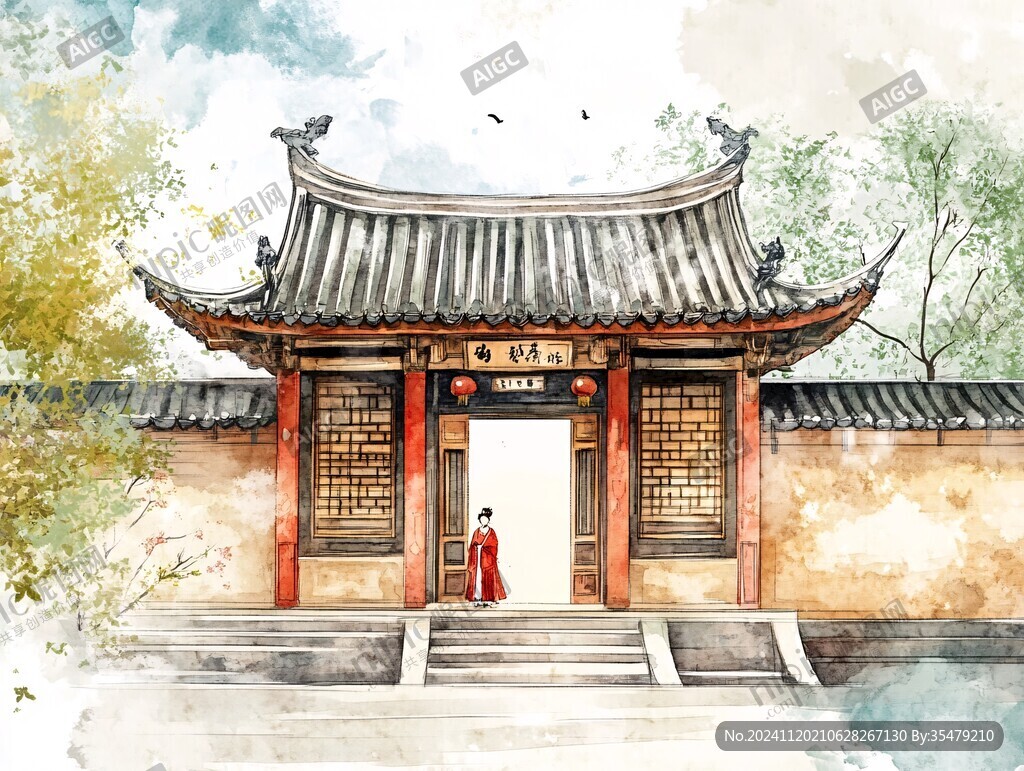 天一阁插画