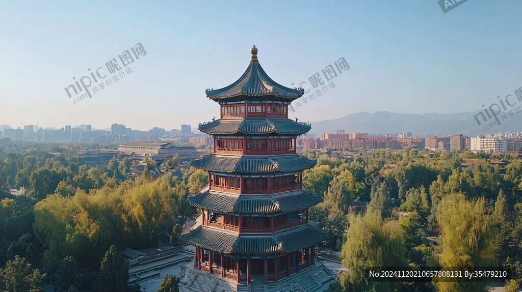 书圣阁航拍