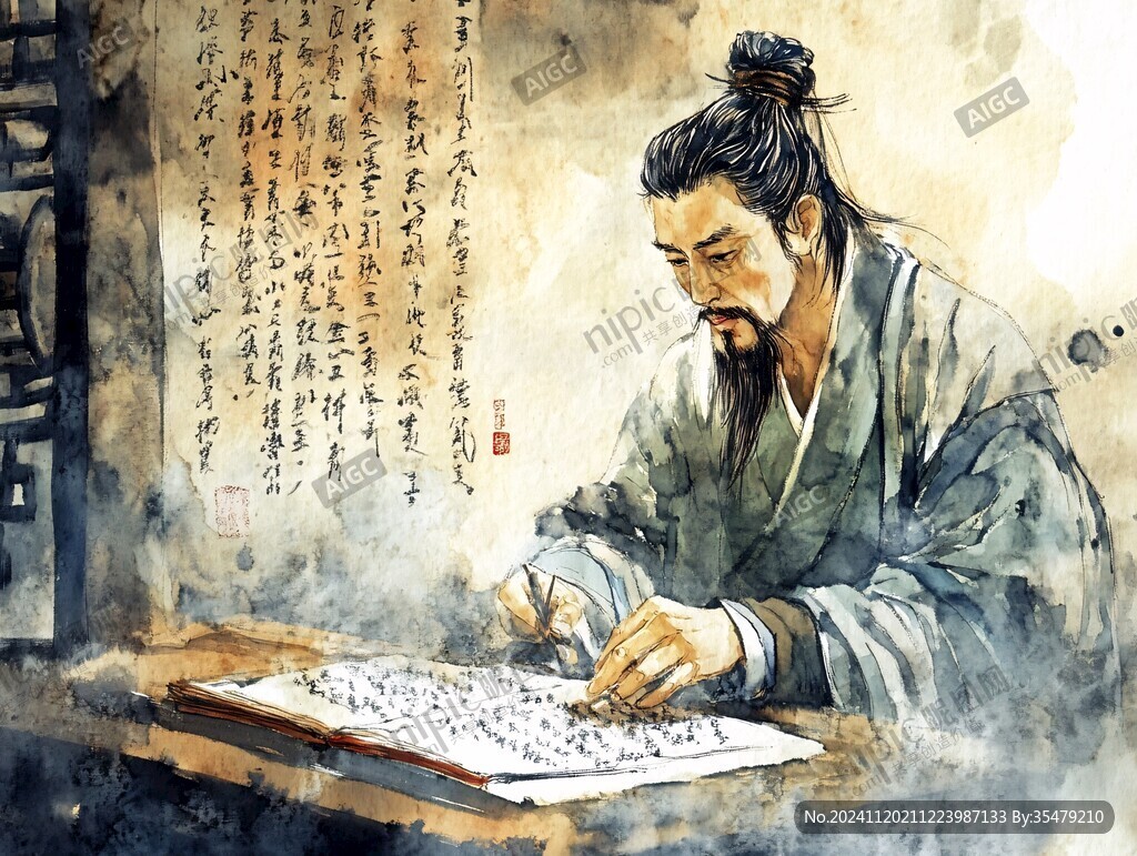 手绘祖冲之