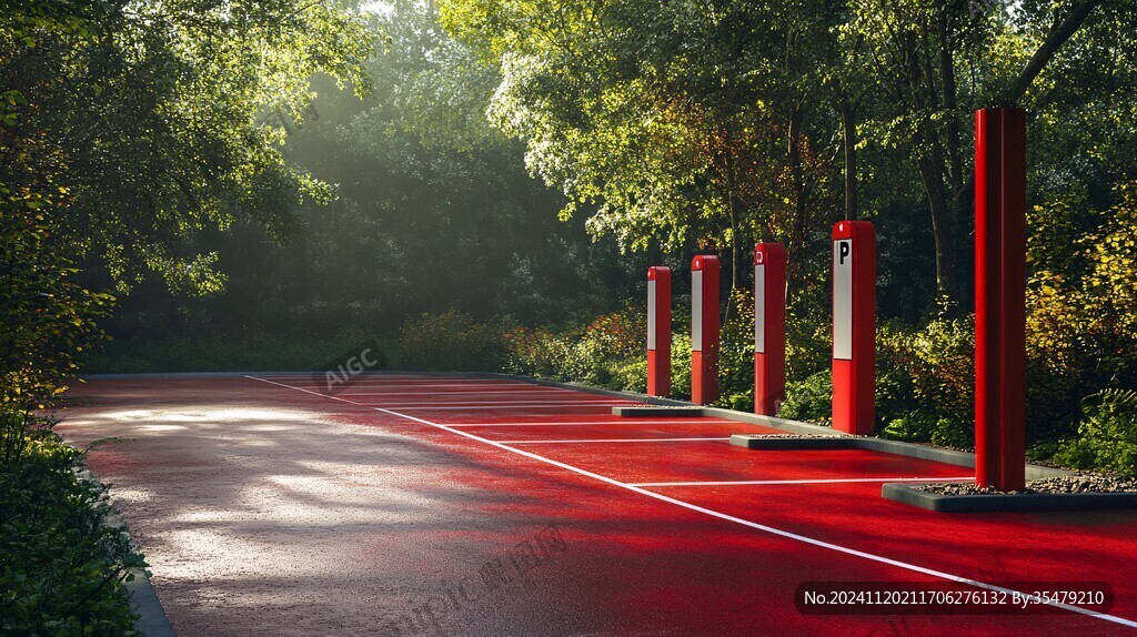 红色健身道路