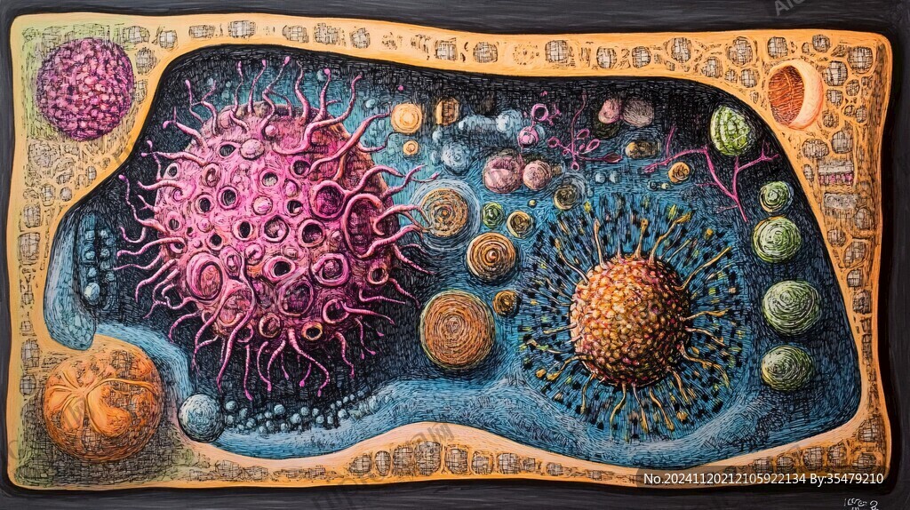 细菌立体画