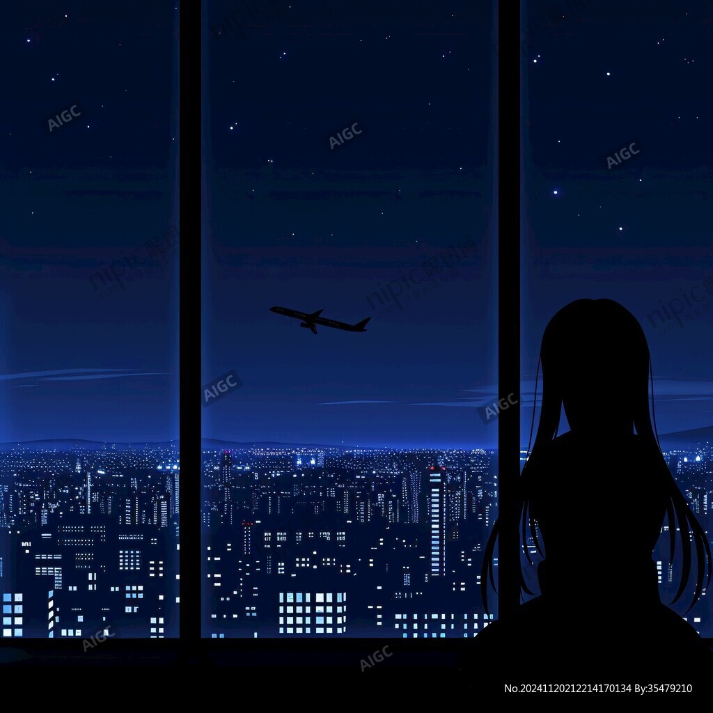 望着窗外的女生