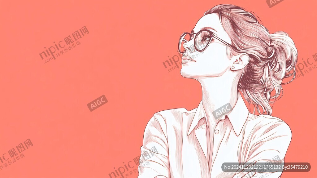 女性杂志封面配图插图