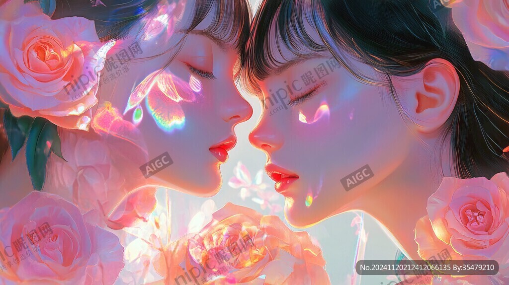 双人插画