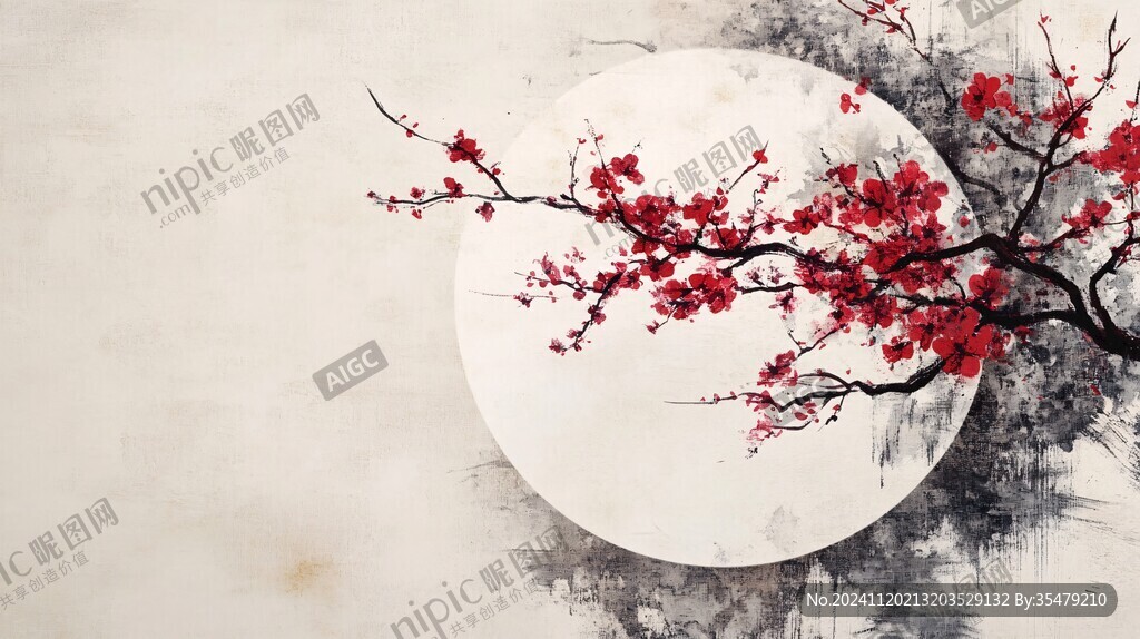 水墨梅花壁纸