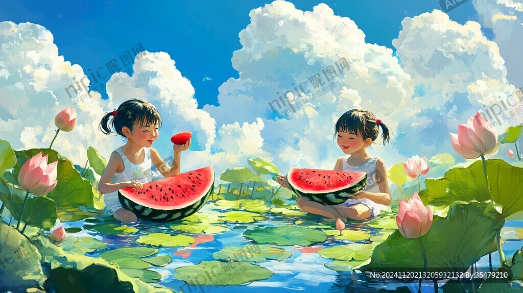插画开心一夏