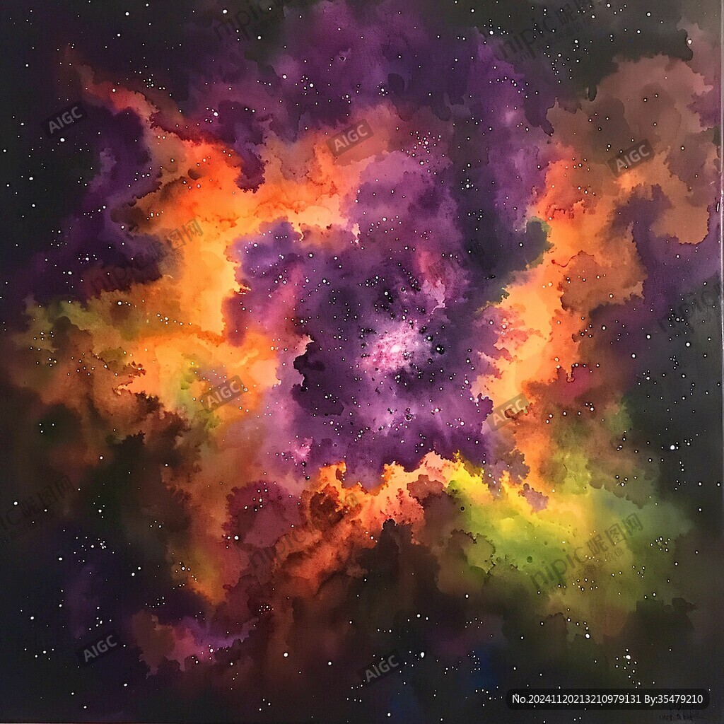 彩色星空星云