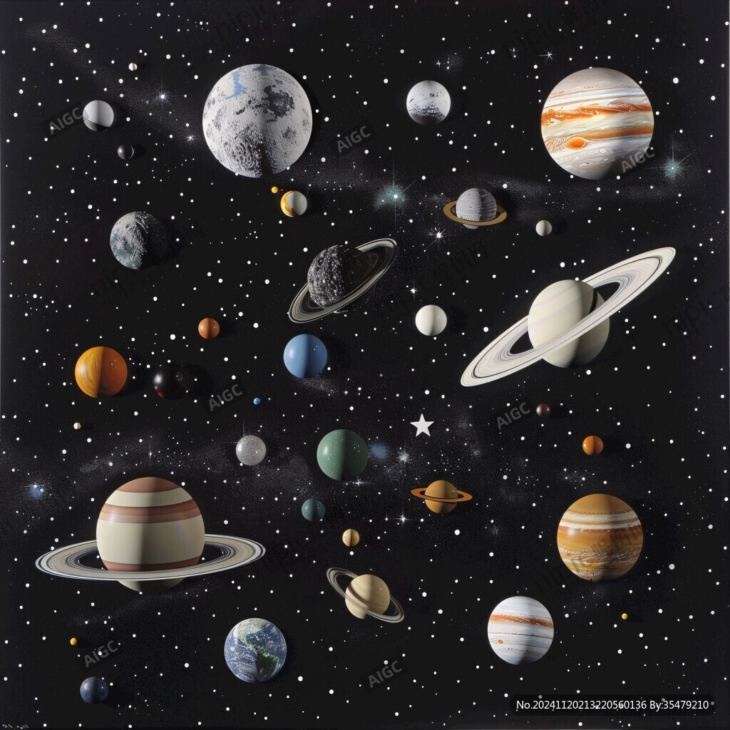 太阳系立体画
