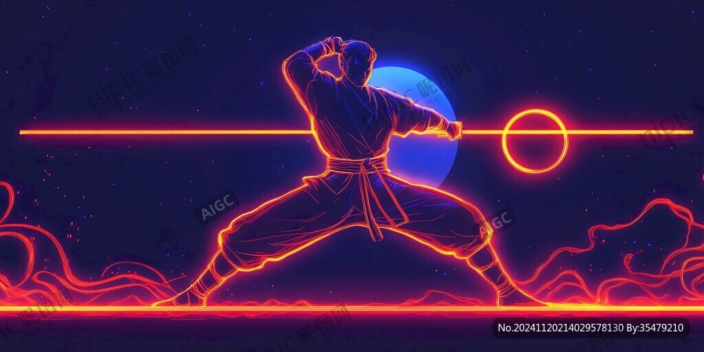 武术表演武术背景