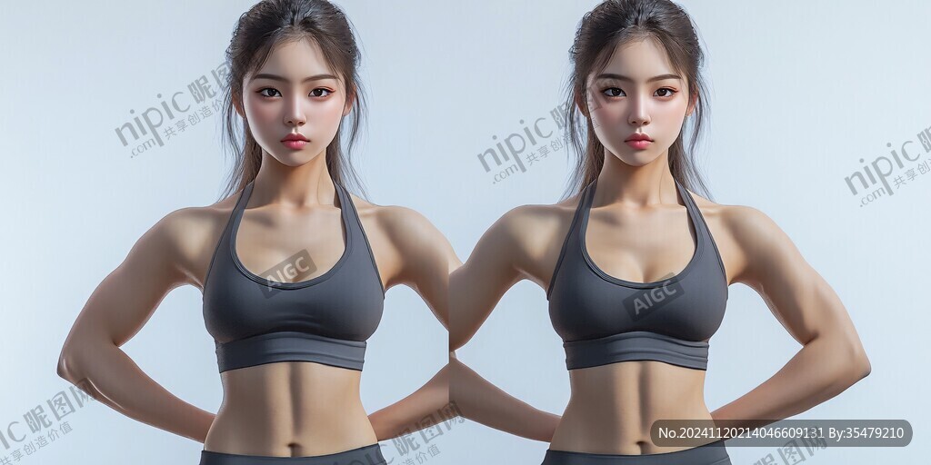 健身美女素材