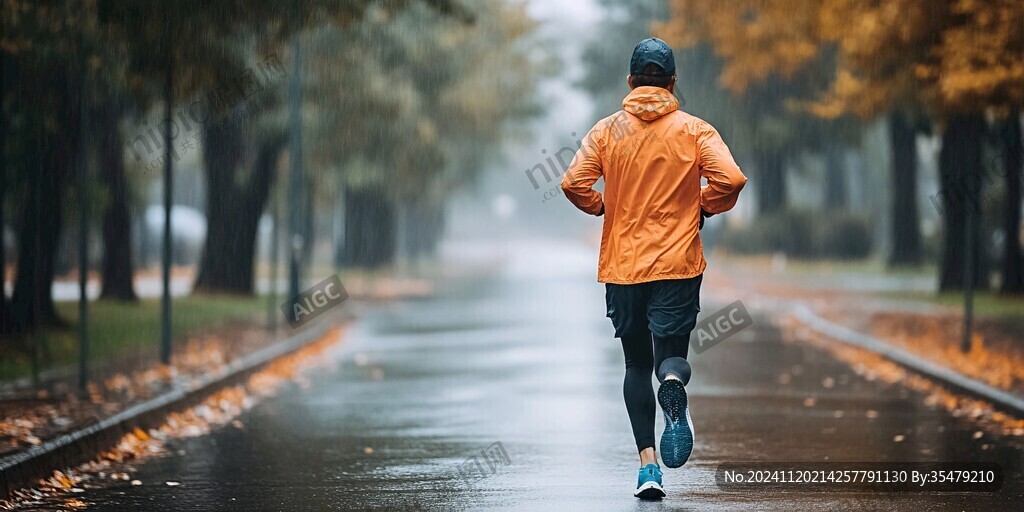冒雨锻炼